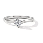 Szoliter gyűrű 750/18 K fehér arany Gyémánt Fehér, 0.25 ct, Briliáns, w-si