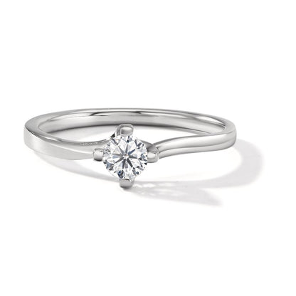 Szoliter gyűrű 750/18 K fehér arany Gyémánt Fehér, 0.25 ct, Briliáns, w-si