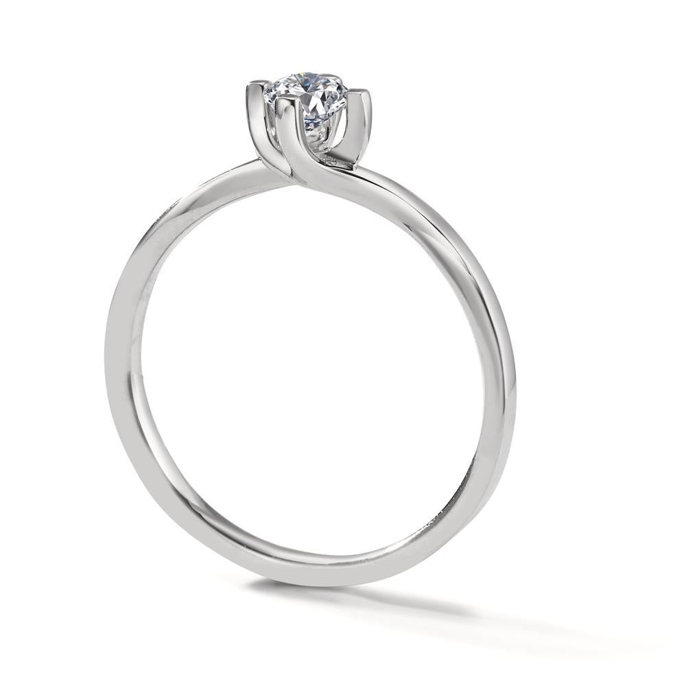 Szoliter gyűrű 750/18 K fehér arany Gyémánt Fehér, 0.25 ct, Briliáns, w-si