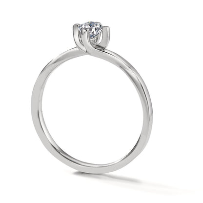 Szoliter gyűrű 750/18 K fehér arany Gyémánt Fehér, 0.25 ct, Briliáns, w-si