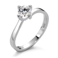 Szoliter gyűrű 750/18 K fehér arany Gyémánt Fehér, 0.10 ct, Briliáns, w-si