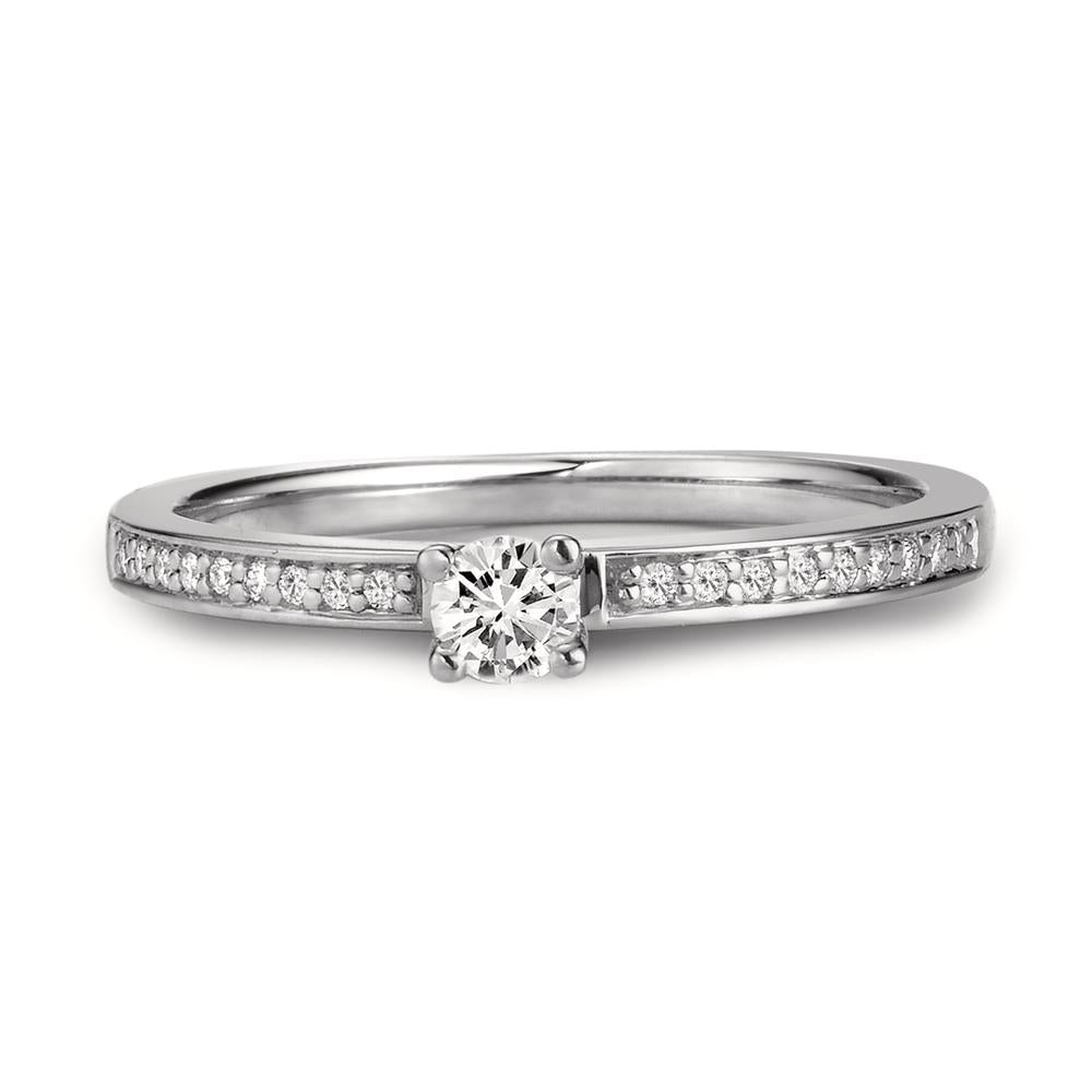 Szoliter gyűrű 750/18 K fehér arany Gyémánt Fehér, 0.20 ct, Briliáns, w-si Ø3 mm