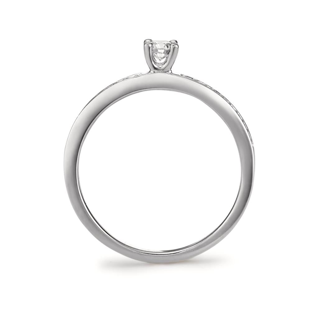 Szoliter gyűrű 750/18 K fehér arany Gyémánt Fehér, 0.20 ct, Briliáns, w-si Ø3 mm