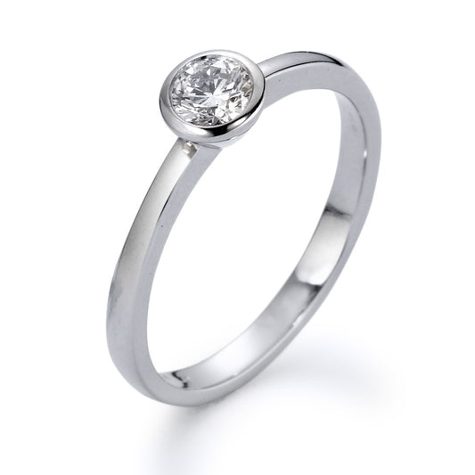 Szoliter gyűrű 750/18 K fehér arany Gyémánt Fehér, 0.25 ct, Briliáns, w-si