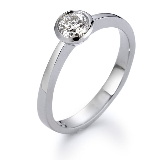 Szoliter gyűrű 750/18 K fehér arany Gyémánt Fehér, 0.33 ct, Briliáns, w-si