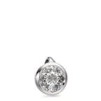 Medál 750/18 K fehér arany Gyémánt Fehér, 0.20 ct, Briliáns, w-si Ø5.5 mm