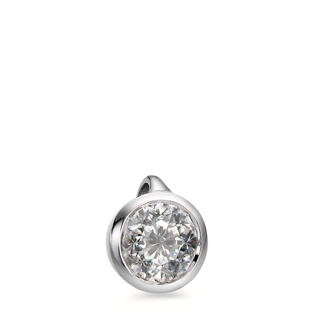 Medál 750/18 K fehér arany Gyémánt Fehér, 0.20 ct, Briliáns, w-si Ø5.5 mm
