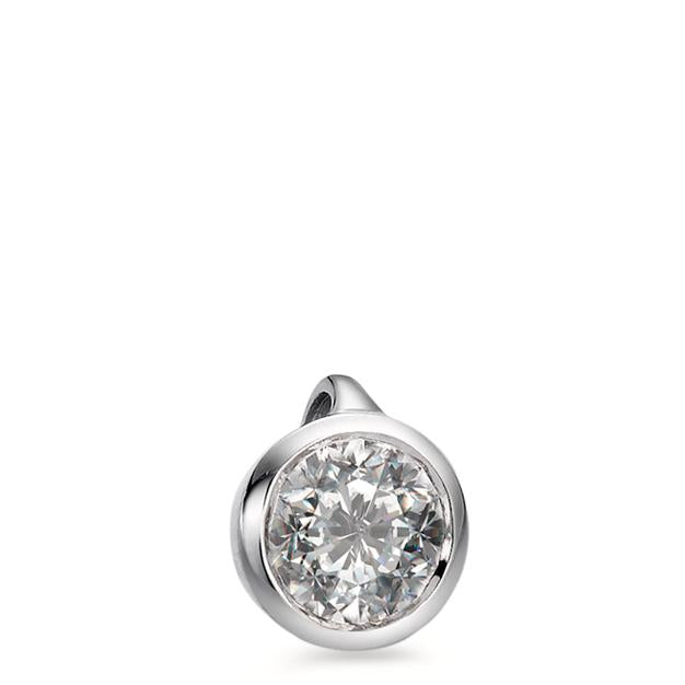 Medál 750/18 K fehér arany Gyémánt Fehér, 0.25 ct, Briliáns, w-si Ø5.5 mm