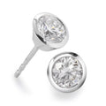 Fülbevaló 750/18 K fehér arany Gyémánt Fehér, 0.35 ct, 2 Kövek, Briliáns, w-si Ø5 mm