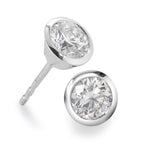 Fülbevaló 750/18 K fehér arany Gyémánt Fehér, 0.35 ct, 2 Kövek, Briliáns, w-si Ø5 mm