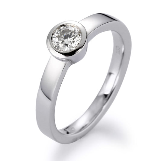 Gyűrű 750/18 K fehér arany Gyémánt Fehér, 0.15 ct, Briliáns, w-si