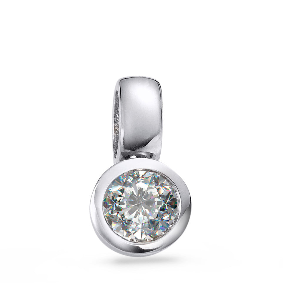 Medál 750/18 K fehér arany Gyémánt Fehér, 0.25 ct, Briliáns, w-si