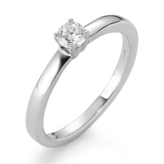 Szoliter gyűrű 750/18 K fehér arany Gyémánt Fehér, 0.20 ct, Briliáns, w-si