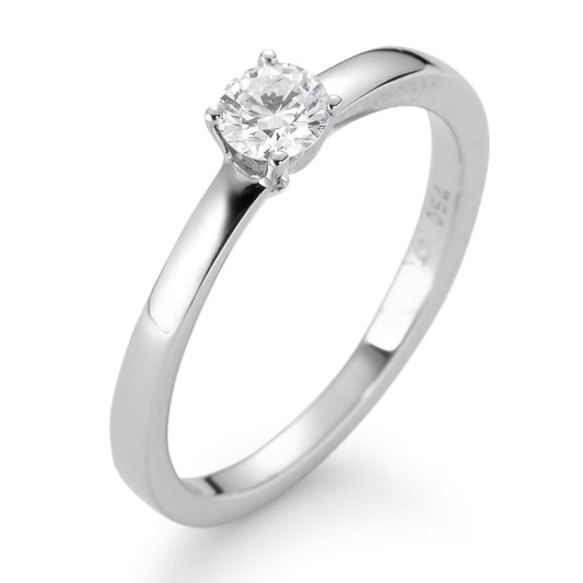 Szoliter gyűrű 750/18 K fehér arany Gyémánt Fehér, 0.25 ct, Briliáns, w-si