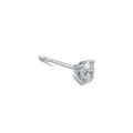 Egy darab fülbevaló 750/18 K fehér arany Gyémánt Fehér, 0.37 ct, w-si Ø4.5 mm