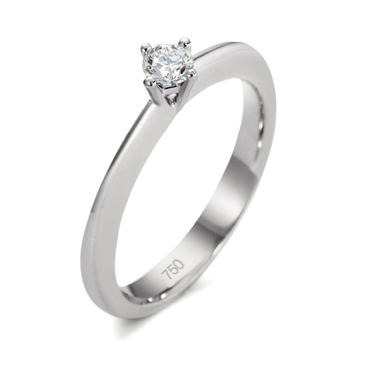 Szoliter gyűrű 750/18 K fehér arany Gyémánt Fehér, 0.15 ct, si ródiumozott