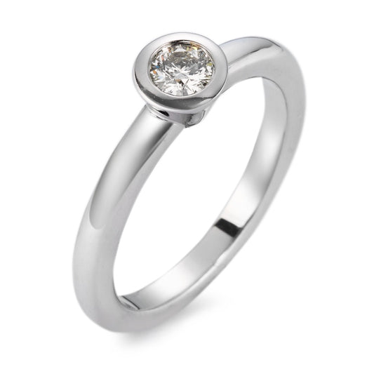 Szoliter gyűrű 750/18 K fehér arany Gyémánt Fehér, 0.20 ct, si ródiumozott