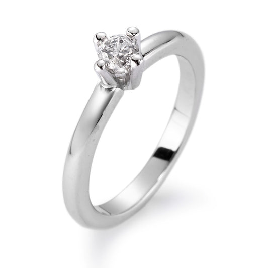 Szoliter gyűrű 750/18 K fehér arany Gyémánt Fehér, 0.25 ct, si ródiumozott