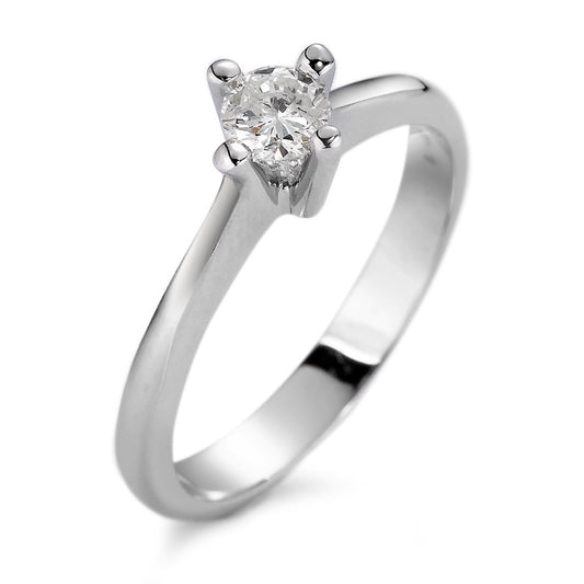 Szoliter gyűrű 750/18 K fehér arany Gyémánt Fehér, 0.25 ct, si ródiumozott