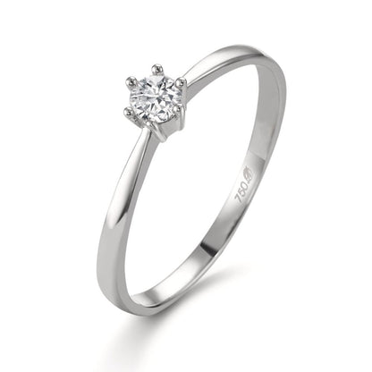 Szoliter gyűrű 750/18 K fehér arany Gyémánt Fehér, 0.15 ct, si