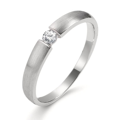 Szoliter gyűrű 750/18 K fehér arany Gyémánt 0.06 ct, w-si