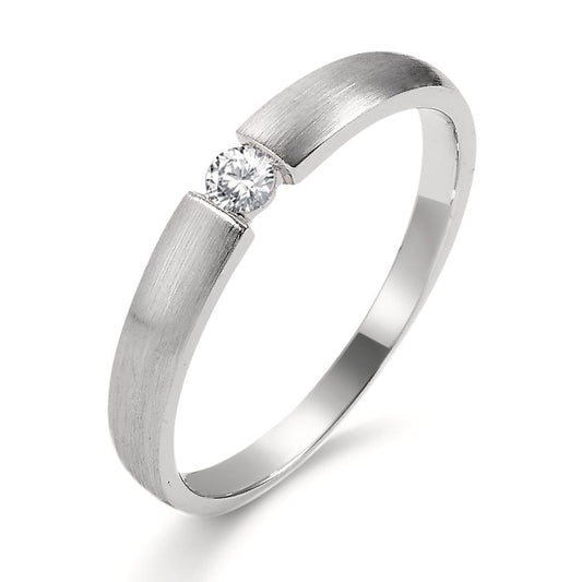 Szoliter gyűrű 750/18 K fehér arany Gyémánt 0.06 ct, w-si
