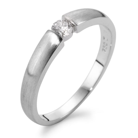 Szoliter gyűrű 750/18 K fehér arany Gyémánt 0.15 ct, w-si