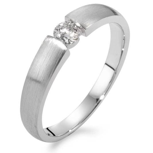 Szoliter gyűrű 750/18 K fehér arany Gyémánt 0.20 ct, w-si
