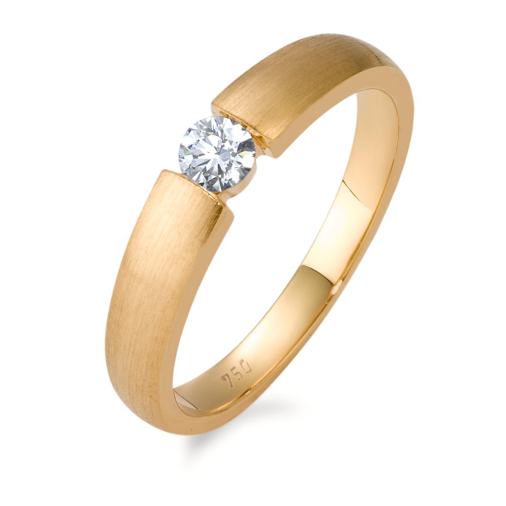 Szoliter gyűrű 750/18 K sárga arany Gyémánt 0.20 ct, w-si