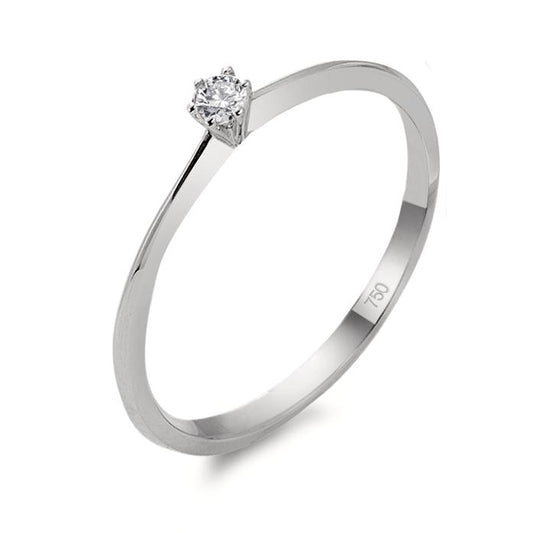 Szoliter gyűrű 750/18 K fehér arany Gyémánt 0.06 ct, w-si