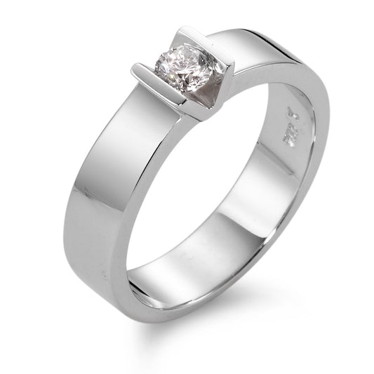 Szoliter gyűrű 750/18 K fehér arany Gyémánt 0.20 ct, w-si