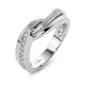 Gyűrű 750/18 K fehér arany Gyémánt 0.28 ct, 24 Kövek, w-si