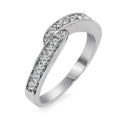 Gyűrű 750/18 K fehér arany Gyémánt 0.415 ct, 15 Kövek, w-si