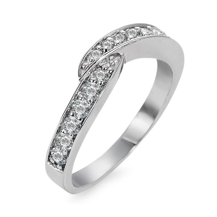 Gyűrű 750/18 K fehér arany Gyémánt 0.415 ct, 15 Kövek, w-si