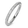 Gyűrű 750/18 K fehér arany Gyémánt 0.23 ct, 84 Kövek, w-si