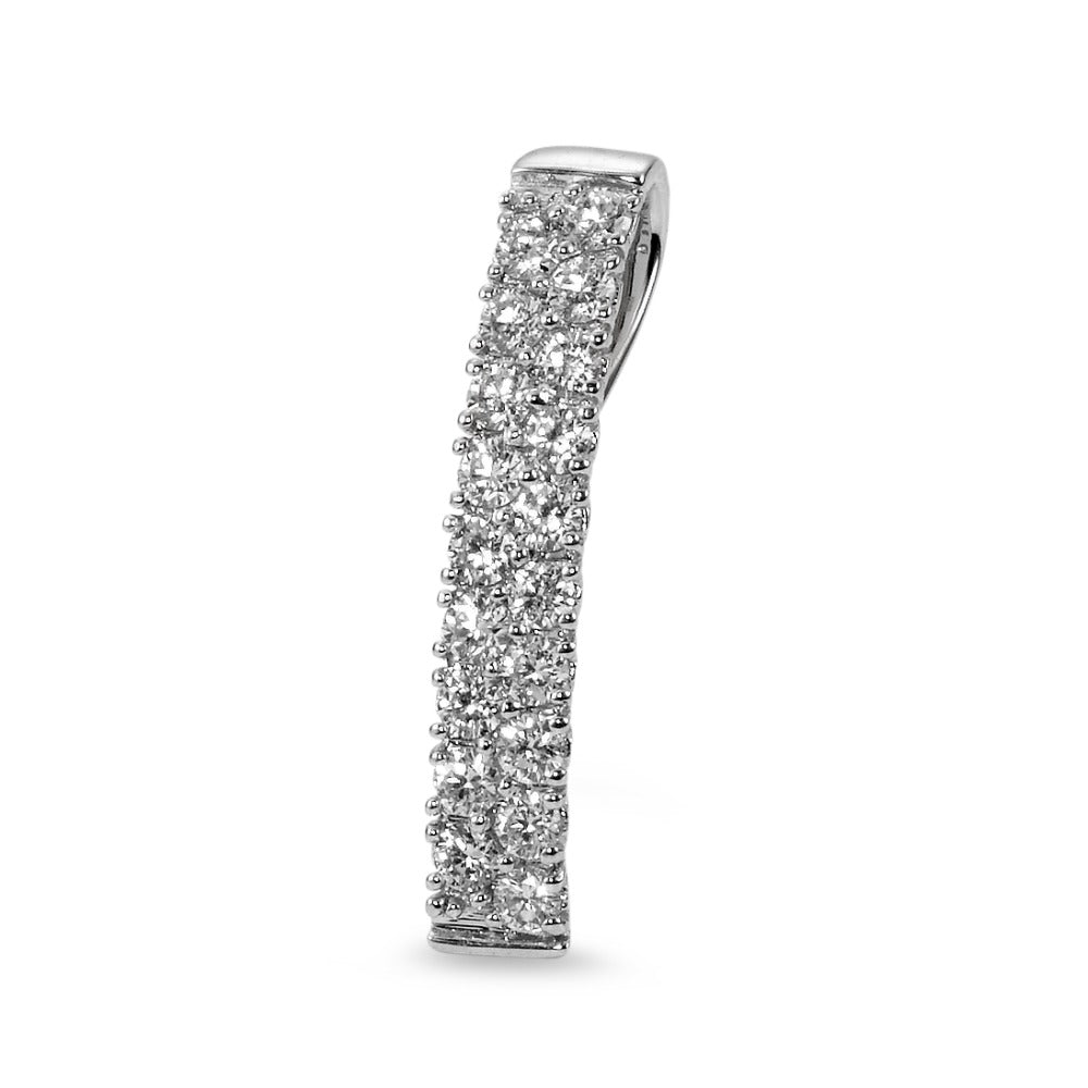 Medál 750/18 K fehér arany Gyémánt 0.54 ct, 19 Kövek, w-si