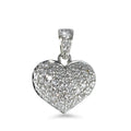 Medál 750/18 K fehér arany Gyémánt 0.42 ct, 54 Kövek, w-si Szív