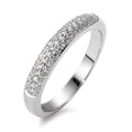 Gyűrű 750/18 K fehér arany Gyémánt 0.25 ct, 49 Kövek, w-si