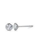 Fülbevaló 750/18 K fehér arany Gyémánt 0.40 ct, 2 Kövek, w-si Ø4.5 mm