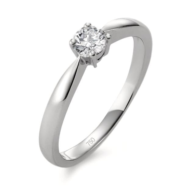 Szoliter gyűrű 750/18 K fehér arany Gyémánt 0.25 ct, w-si