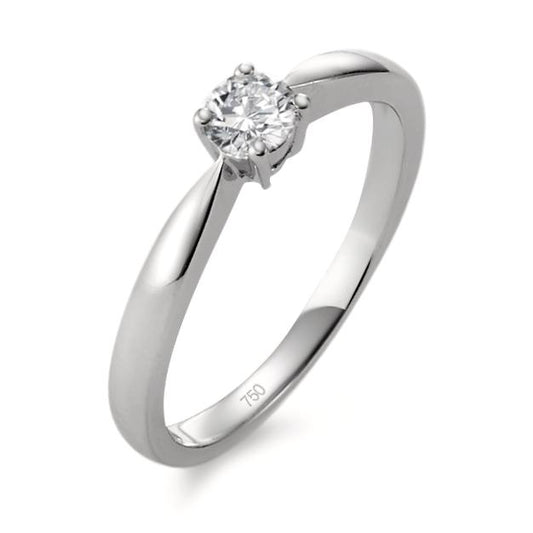 Szoliter gyűrű 750/18 K fehér arany Gyémánt 0.25 ct, w-si