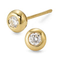Fülbevaló 750/18 K sárga arany Gyémánt 0.25 ct, 2 Kövek, w-si Ø5 mm