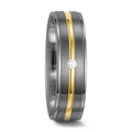 Partnergyűrű 500 palládium, 585/14 K sárga arany Gyémánt Fehér, 0.025 ct, w-si
