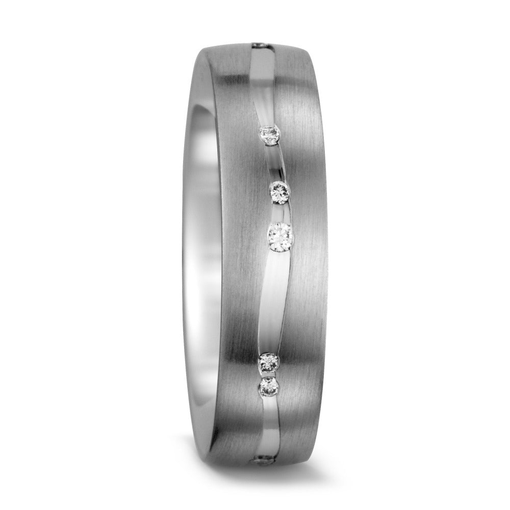 Partnergyűrű 750/18 K fehér arany Gyémánt Fehér, 0.095 ct, 12 Kövek, tw-vsi