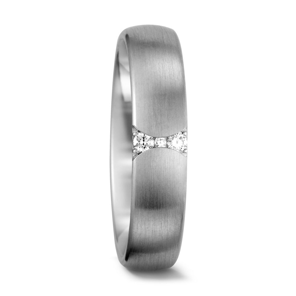Partnergyűrű 750/18 K fehér arany Gyémánt Fehér, 0.055 ct, 3 Kövek, tw-vsi