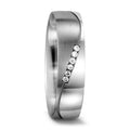 Partnergyűrű 750/18 K fehér arany Gyémánt Fehér, 0.03 ct, 6 Kövek, w-si