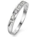 Memória gyűrű 750/18 K fehér arany Gyémánt Fehér, 0.25 ct, 11 Kövek, w-si