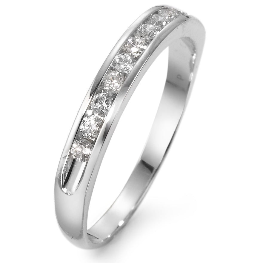 Memória gyűrű 750/18 K fehér arany Gyémánt Fehér, 0.25 ct, 11 Kövek, w-si