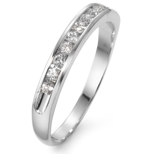 Memória gyűrű 750/18 K fehér arany Gyémánt Fehér, 0.25 ct, 11 Kövek, w-si