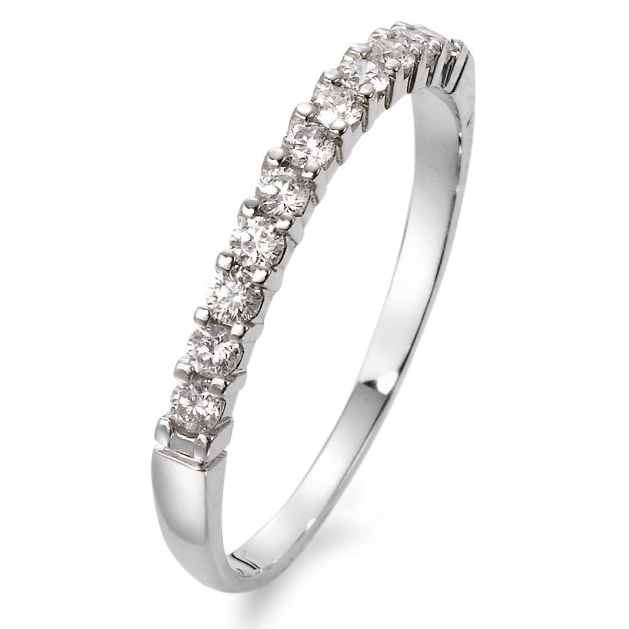 Memória gyűrű 750/18 K fehér arany Gyémánt Fehér, 0.25 ct, 11 Kövek, w-si